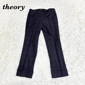 새상품급 theory 울 스트레치 슬랙스 팬츠 XO 다크 네이비