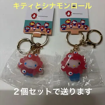 산리오 미야쿠미야쿠 변신 입체 마스코트 클리어 컬러 키링