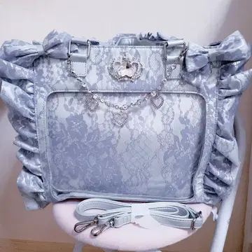 Palelfy 오로라 레이스 공주 이타백 BIG 라이트 블루