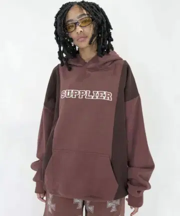 SUPPLIER 브라운 후드티 S 사이즈
