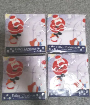미개봉 새상품 Father Christmas 타월 손수건 4장 레이몬드
