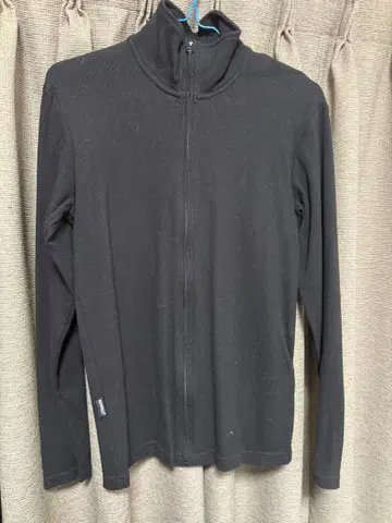 AVIREX U.S.A. 블랙 집업 리브 자켓