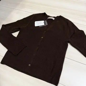 JUSGLITTY 브라운 리브 가디건