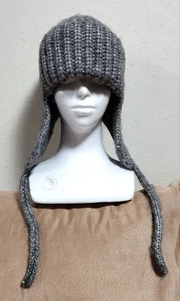 그레이의 귀도리 달린 니트 모자