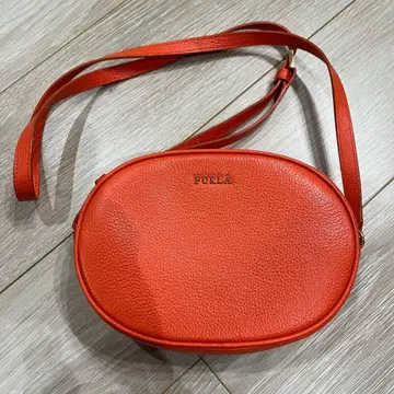 FURLA 오렌지 가죽 숄더백