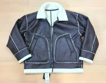 새상품 Right-on XL 가죽 보아 자켓 리버서블