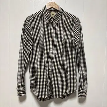 FOB FACTORY 체크 무늬 긴팔 BD 셔츠 사이즈 3