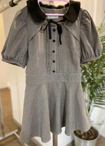 BUBBLES 버블 체크 무늬 반팔 상의