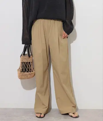 저널 스탠다드 리룸 스트레치 개더 턱 팬츠 베이지