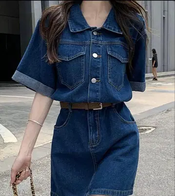 데이 클로젯 데님 원피스 택 포함