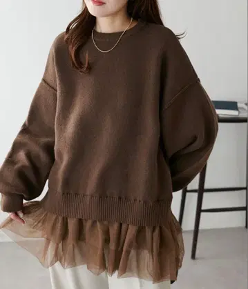 [ WEB 한정판 ] 튤 절개 니트 DISCOAT