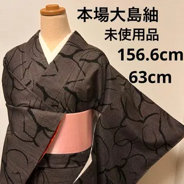 [이중 기모노] 본고장 오시마 명주 미사용품 11221