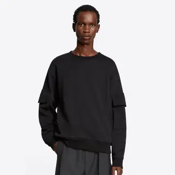 [ 레어 ] DRIES VAN NOTEN 24SS 카고 맨투맨 블랙