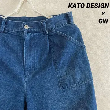KATO DESIGN x 글로벌 워크 와이드 베이커 팬츠 청바지