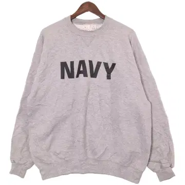 미국산 네이비 맨투맨 그레이 XL 미국 해군 USN 트레이닝복