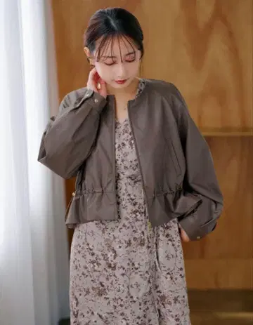 [ 택 포함 새상품 ] COHINA 2way 컬러 인조 가죽 블루종