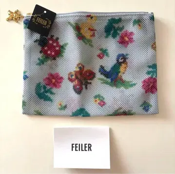 새상품 페이러 하이디 메쉬 파우치 실버 그레이 S 사이즈