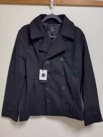 ZIP FIVE 블랙 울 코트 L 사이즈