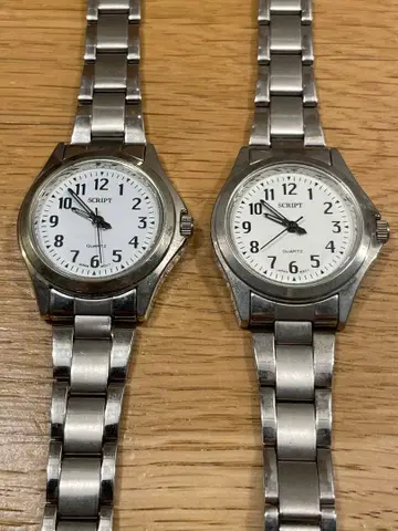 SCRIPT 쿼츠 손목시계 2개 세트