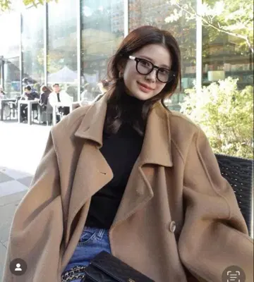 ponpon ppp 핸드메이드 울 리버 코트 asaki짱