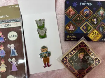 겨울왕국 핀 컬렉션 금 배지 프리미엄 스퀘어 세트