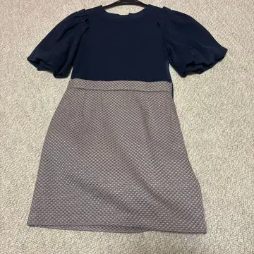 릴리 브라운 Lily Brown 니트 도킹 원피스 미니 반팔 0