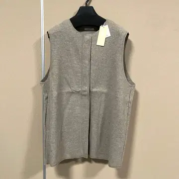 [ 미사용 ] studio CLIP 니들펀치 크루넥 베스트 베이지 F