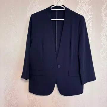 네이비 노카라 자켓 여름용