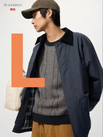 퍼프 테크 유틸리티 자켓 네이비 유니클로 JW ANDERSON L