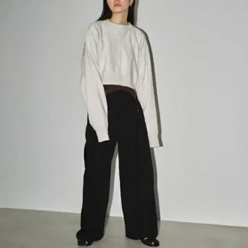todayful 크롭 스웨트 풀오버