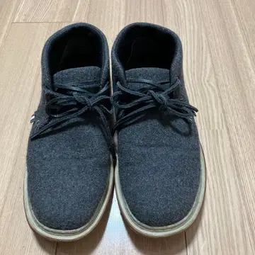 conqueror 다크 그레이 캔버스 하이컷 신발 25.5cm