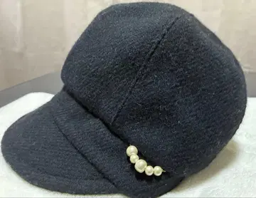 CA4LA 블랙 펄 장식 헌팅 캡