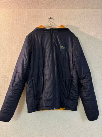 [ LACOSTE ] 네이비 & 오렌지 다운 자켓