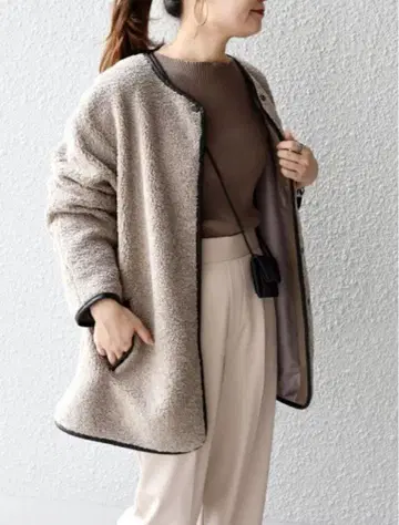 새상품급 ships 보아 코트 모카