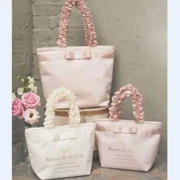 Maison de FLEUR 핑크 토트백