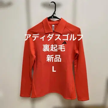 아디다스 골프 하프 지퍼 긴팔 속기모 여성용 오렌지 L 새상품