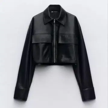 판매 12/1까지 [ZARA] 인조 가죽 크롭 자켓 L