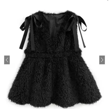 GRL 그레일 V넥 리본 퍼 페플럼 튜닉 (gn333)