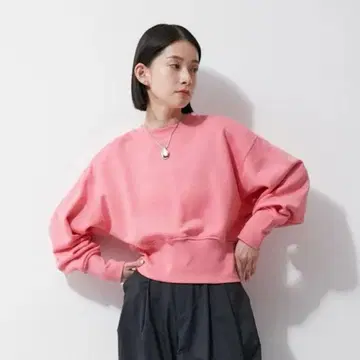 ADAM ET ROPE 코르셋 라이크 지퍼 맨투맨