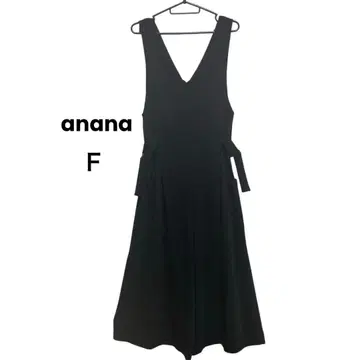 [ 새상품급 ] V넥 살로펫 올인원 와이드 레그 벨트 블랙 F