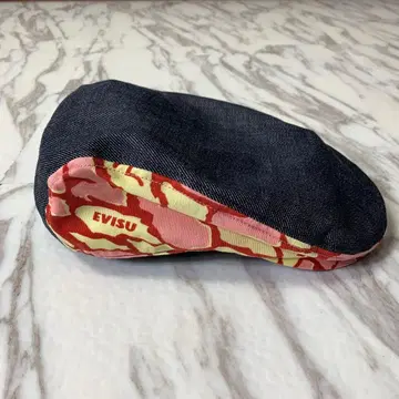 새상품급 evisu 헌팅 햇 L 일본제 데님 카모플라쥬 핑크 모자