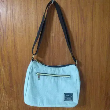 라이트 블루 캔버스 숄더백