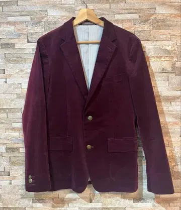 COMME CA COMMUNE 코듀로이 테일러드 자켓 버건디