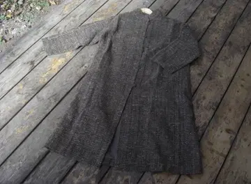 마키 텍스타일 야생 누에 손으로 꼰 타사 실크 기차의 롱 빅 코트