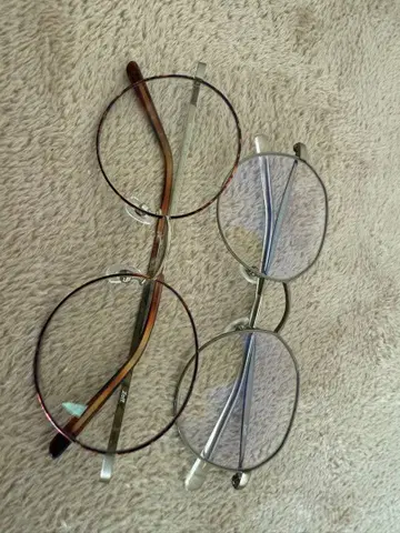 실버 라운드 메탈 프레임 안경 JINS