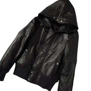 PUMA 클라이드 가죽 자켓 후드티 여성용 US 표기 S 블랙