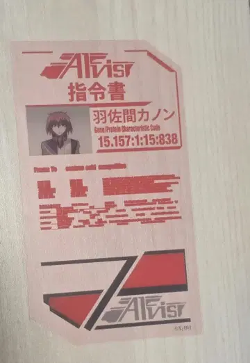 소라의 파프너 콜라보 카페 특전 지령서 하사마 카논