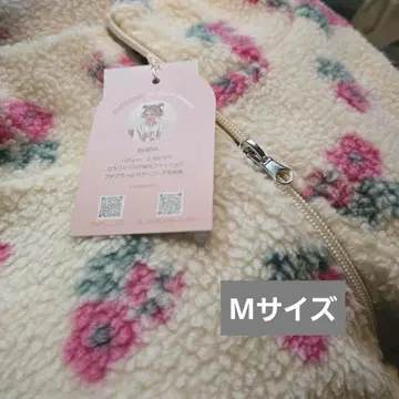 꽃무늬 보아 하프 지퍼 자켓 ayano 꽃무늬 보아