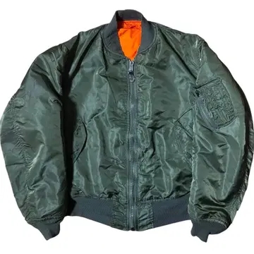 ALPHA 80s USA제 3본택 빈티지 MA-1 사이즈 XL 세이지