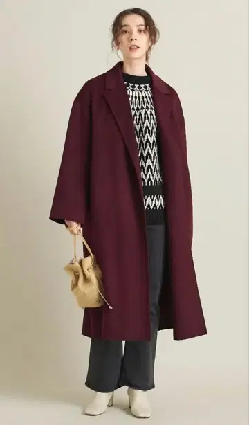 Beauty&Youth 리버 체스터 코트 Wine